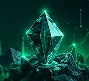 Illuminated emerald crystal